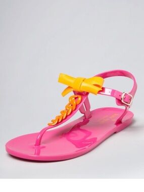Kate Spade Farren Bow Thong Jelly Sandal 6 Womens Summer (J)